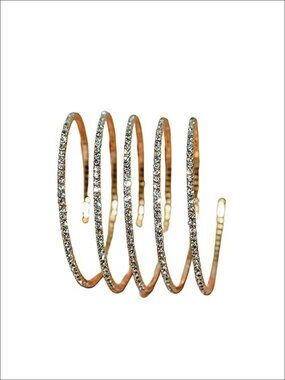 Rhinestone Arm Cuff Multilayer Crystal Bracelet Adjustable Upper Arm Jewelry
